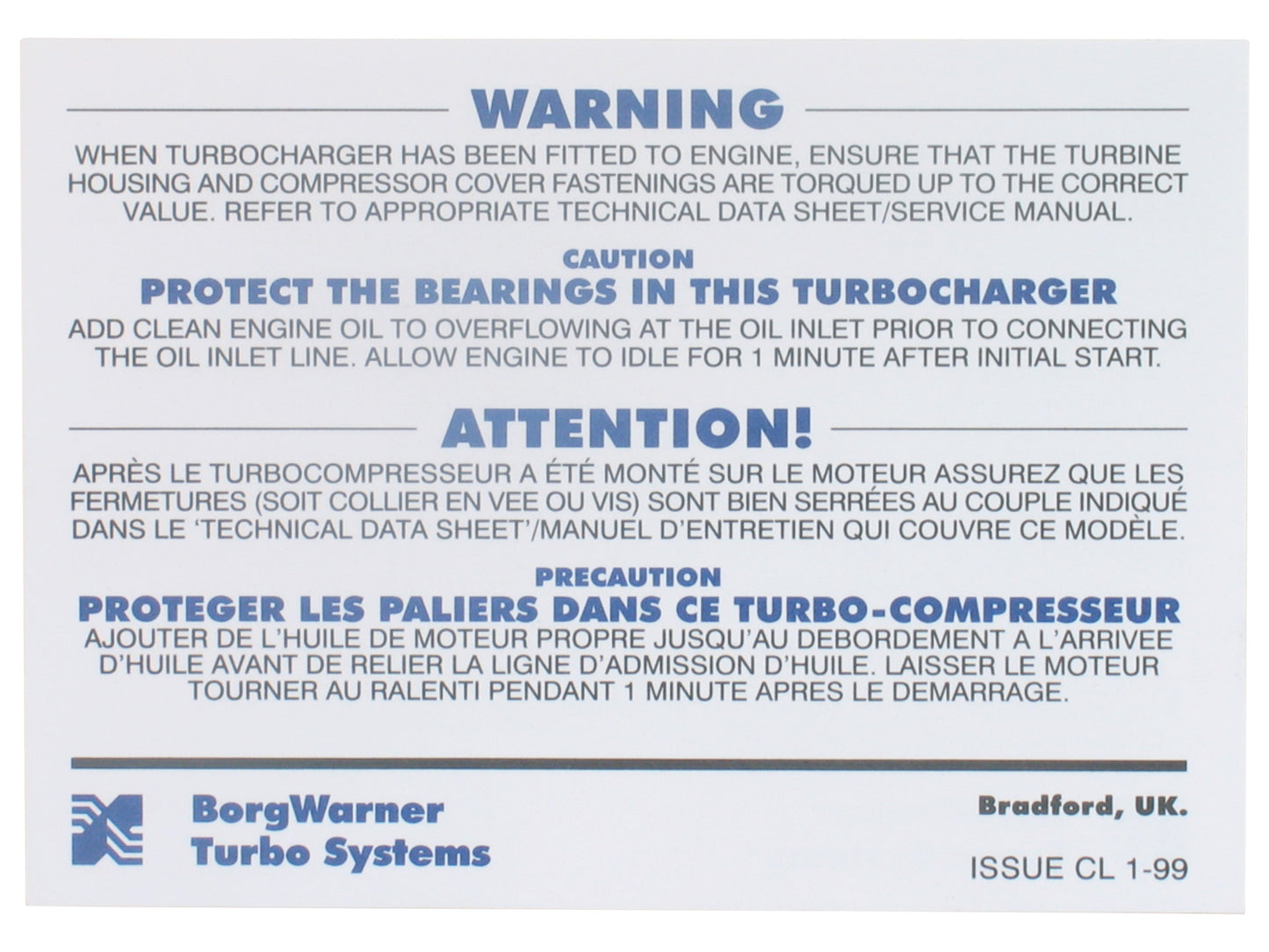 NEW BorgWarner BV55 Turbo JCB 411 Construction 444/448 4.8L Diesel 11559880020