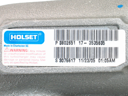 NEW OEM Holset HX40W Turbocharger Industrial Cummins 6CT Engine 3802651 3535635