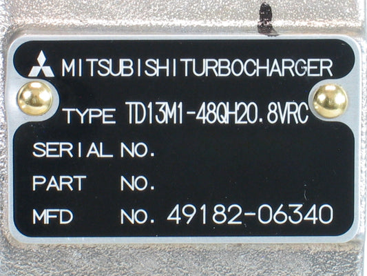 NEW OEM Mitsubishi TD13M1 Turbo Industrial S16R-Y2PTAW2-1 Diesel 49182-06340