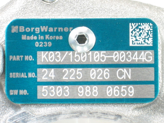 NEW OEM BorgWarner K03 Turbo Doosan Excavator DS 3.4 Diesel Engine 53039880659