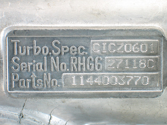 NEW OEM IHI RHG6 Turbo Hitachi ZAXIS Excavator Isuzu 6BG1TC Engine VB570031 CICZ