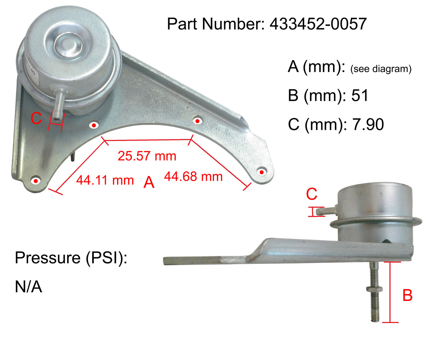 NEW OEM Garrett TB34 Turbo Actuator Cummins 6BT 6BT5.9 5.9L 433452-0057