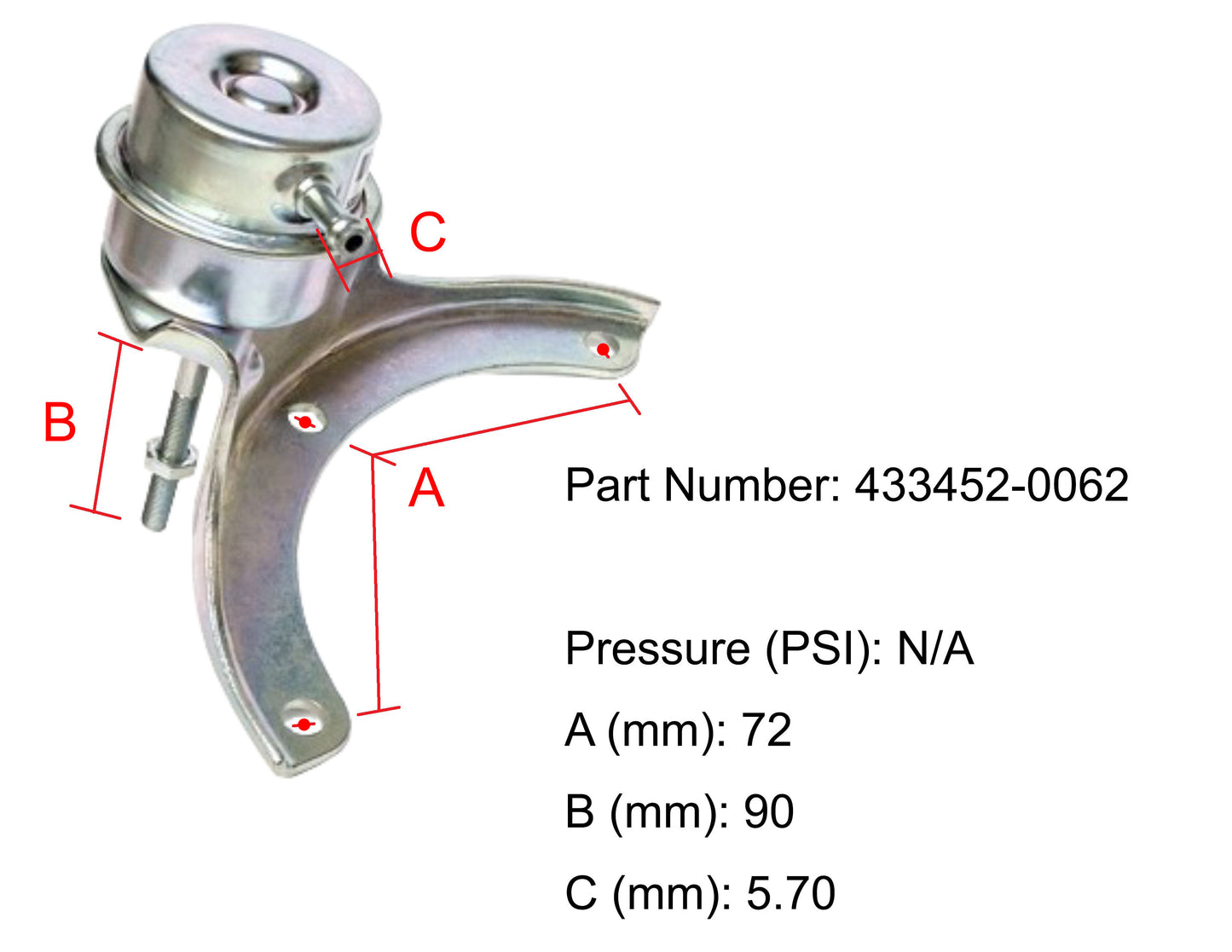 NEW OEM Garrett Turbocharger Actuator 433452-0062