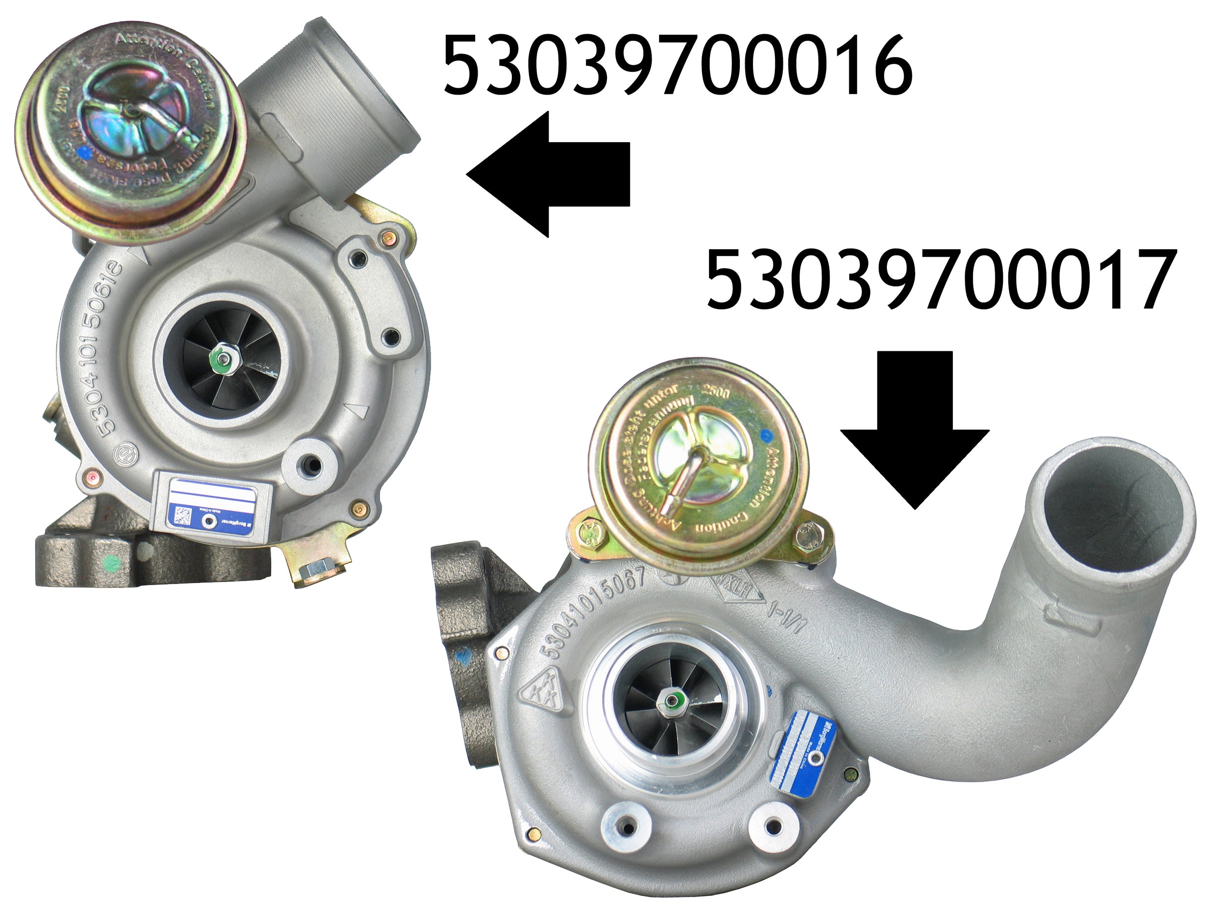 K039    ＊プラパーツ   ヴィクトリアン NEW Pair BorgWarner K03 Turbo Audi 53039880016-0017 – TurboTurbos