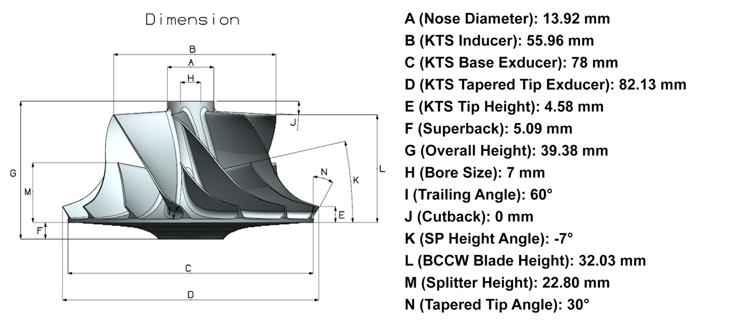 NEW HY35 Turbo Billet Compressor Wheel Dodge Cummins 5.9L Engine MFS3627C