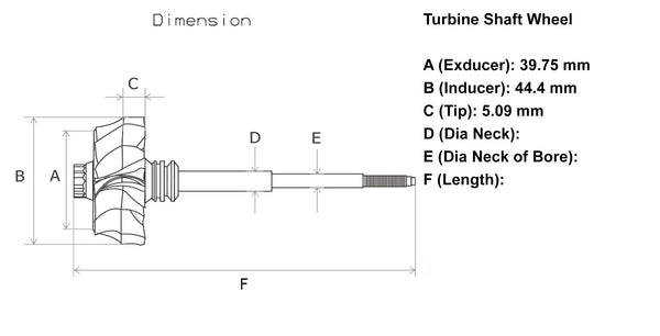 NEW GT1849V Turbine Wheel Mercedes-Benz Sprinter 2.2L OM611 Engine 704580-0001