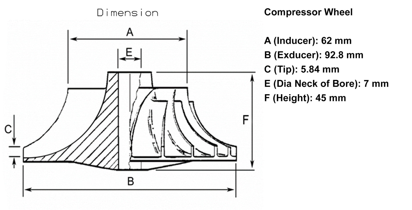 NUEVO HE451VE Billet Compresor Rueda Mack MD13 Volvo D13 Motor 3767706 3773446