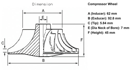 NEW HE451VE Billet Compressor Wheel Mack MD13 Volvo D13 Engine 3767706 3773446