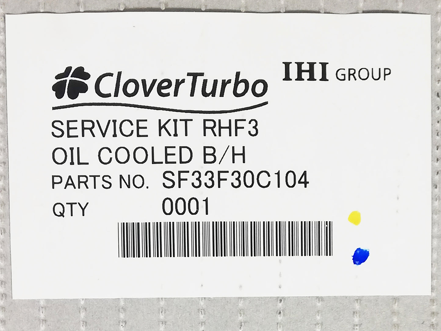 NEW OEM IHI RHF3 Repair Kit Kubota V2403 Bobcat V2003 Shibaura N4LDI SF33F30C104