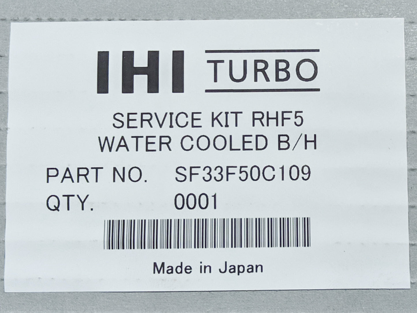 NEW OEM IHI RHF5 Repair Kit Opel Holden Hitachi Isuzu 4JB1 4JG2 4JH1 SF33F50C109