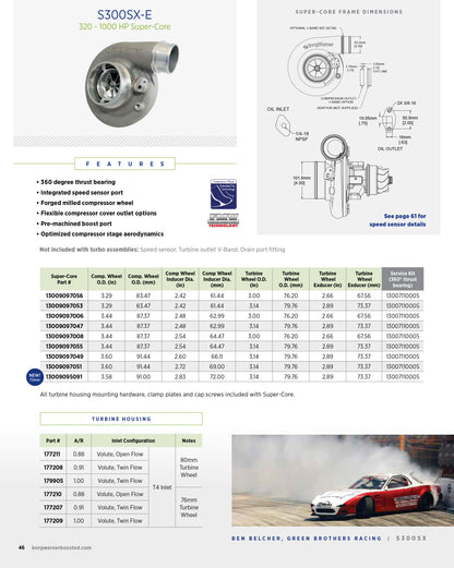 NEW OEM BorgWarner S300SX Turbo Supercore 13009097051