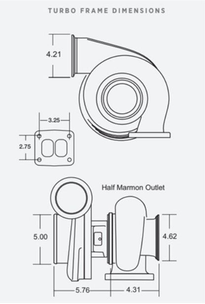 NEW OEM BorgWarner S400SX4 Performance Turbo Journal Bearing Twin Scroll 177101