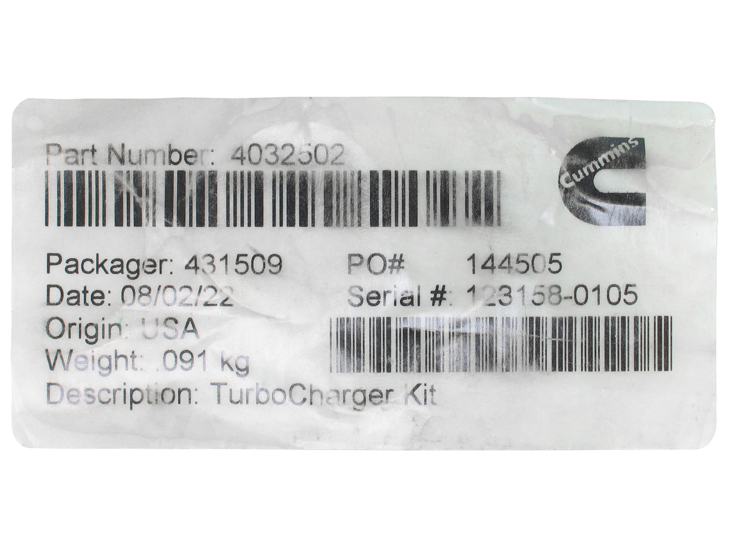 NEW Holset HX55WM Turbo Marine Cummins Pegasus QSL 8.9L Diesel Engine 4041661