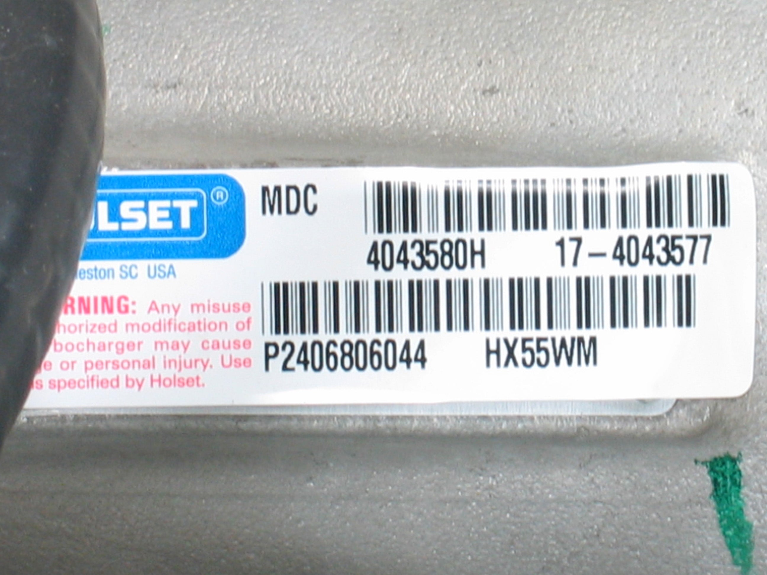 NEW OEM Holset HX55WM Turbo Marlin Marine Cummins 4043580 4043577