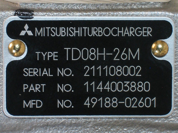 NUEVO OEM Mitsubishi TD08H Turbo Sumitomo SH430 Excavadora Isuzu 6SD1TC 49188-02601