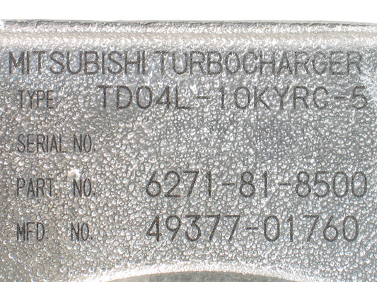 NEW Mitsubishi TD04L Turbo Komatsu PC70-8 SAA4D95LE-5 3.3L Diesel 49377-01760