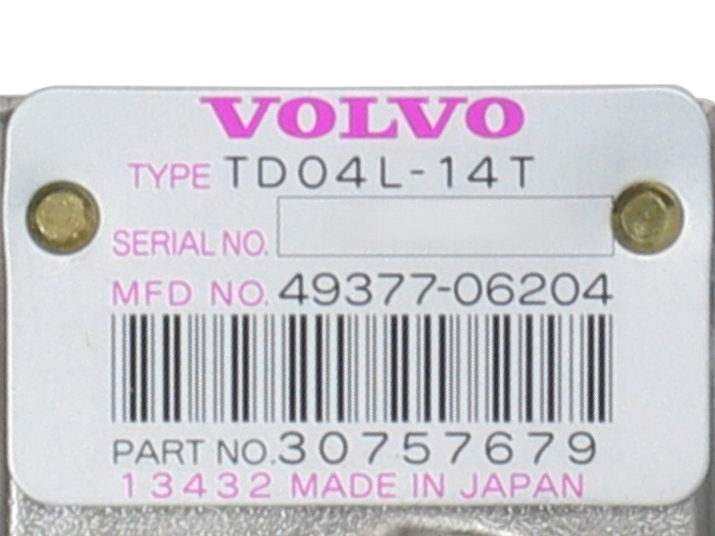 NEW Mitsubishi TD04L Turbo Volvo S60 S80 V70 XC70 XC90 N2P25LT 2.5L 49377-06204