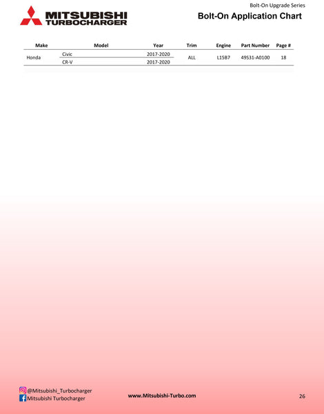 NUEVO turbocompresor de rendimiento Mitsubishi TD03LL1-04 49S31-A0100