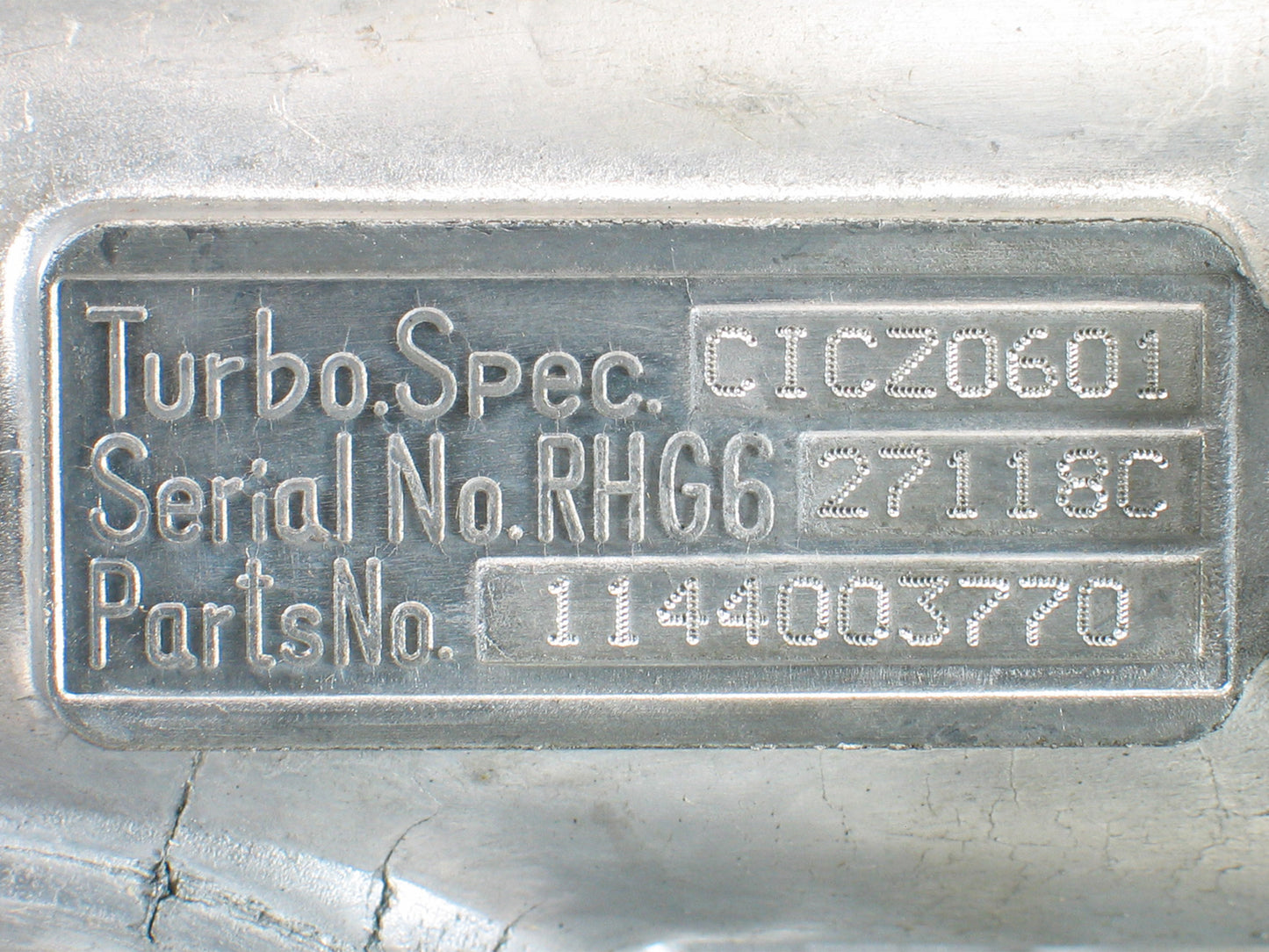 NEW OEM IHI RHG6 Turbo Hitachi ZAXIS Excavator Isuzu 6BG1TC Engine VB570031 CICZ