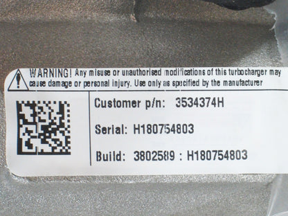 Marine Cummins 6BT Diesel Engine 5.9L 3534374H 3534373 NEW OEM Holset H1C Turbo - TurboTurbos