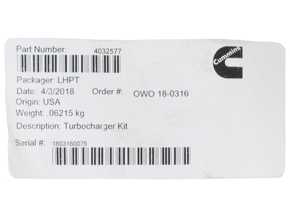 NEW OEM Holset HX40 Turbo Marine Cummins ISB Diesel Engine 4039701 4039700