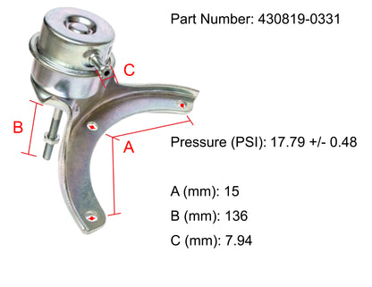 NEW OEM Garrett TB34 Turbo Actuator Truck 5.9L Cummins 6BT 430819-0331