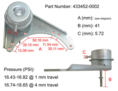 NEW OEM Garrett GT17 Turbo Actuator Iveco Daily 2.8L 8140.43.3700 433452-0002