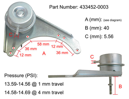 NEW OEM Garrett GT17 Turbo Actuator Iveco Daily 8140.23.3700 Engine 433452-0003
