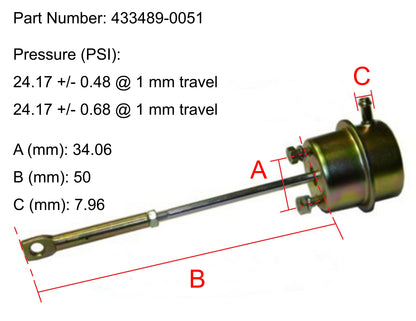 NEW OEM Garrett Turbo Actuator Shanghai Diesel SC9DF Yuchai 6G270 433489-0051