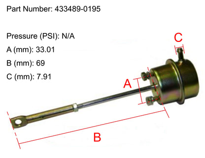 NEW OEM Garrett Turbocharger Actuator 433489-0195