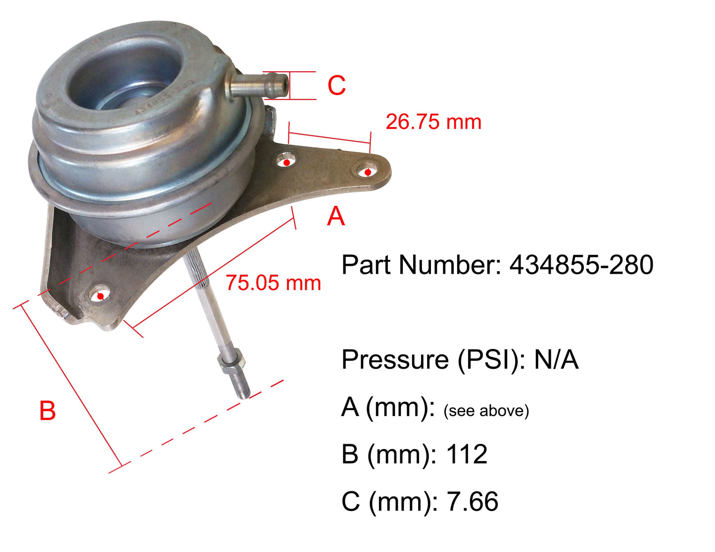NUEVO Actuador de turbocompresor Garrett OEM 434855-0280
