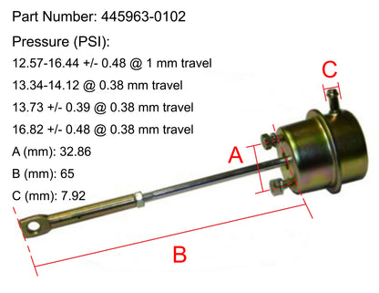 NEW OEM Garrett TB25 Turbo Actuator Yuchai John Deere JX493ZQ Diesel 445963-0102