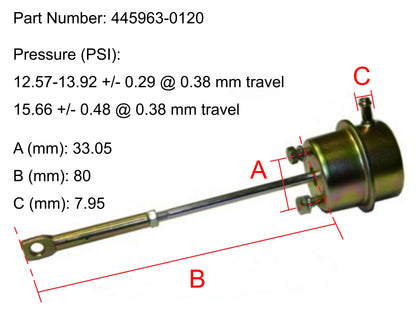 Nuevo OEM Garrett Turbo actuador Dachai CA4D32 Xichai CA6110 Yuchai 445963-0120