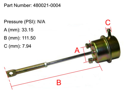 NEW OEM Garrett Turbocharger Actuator 480021-0004