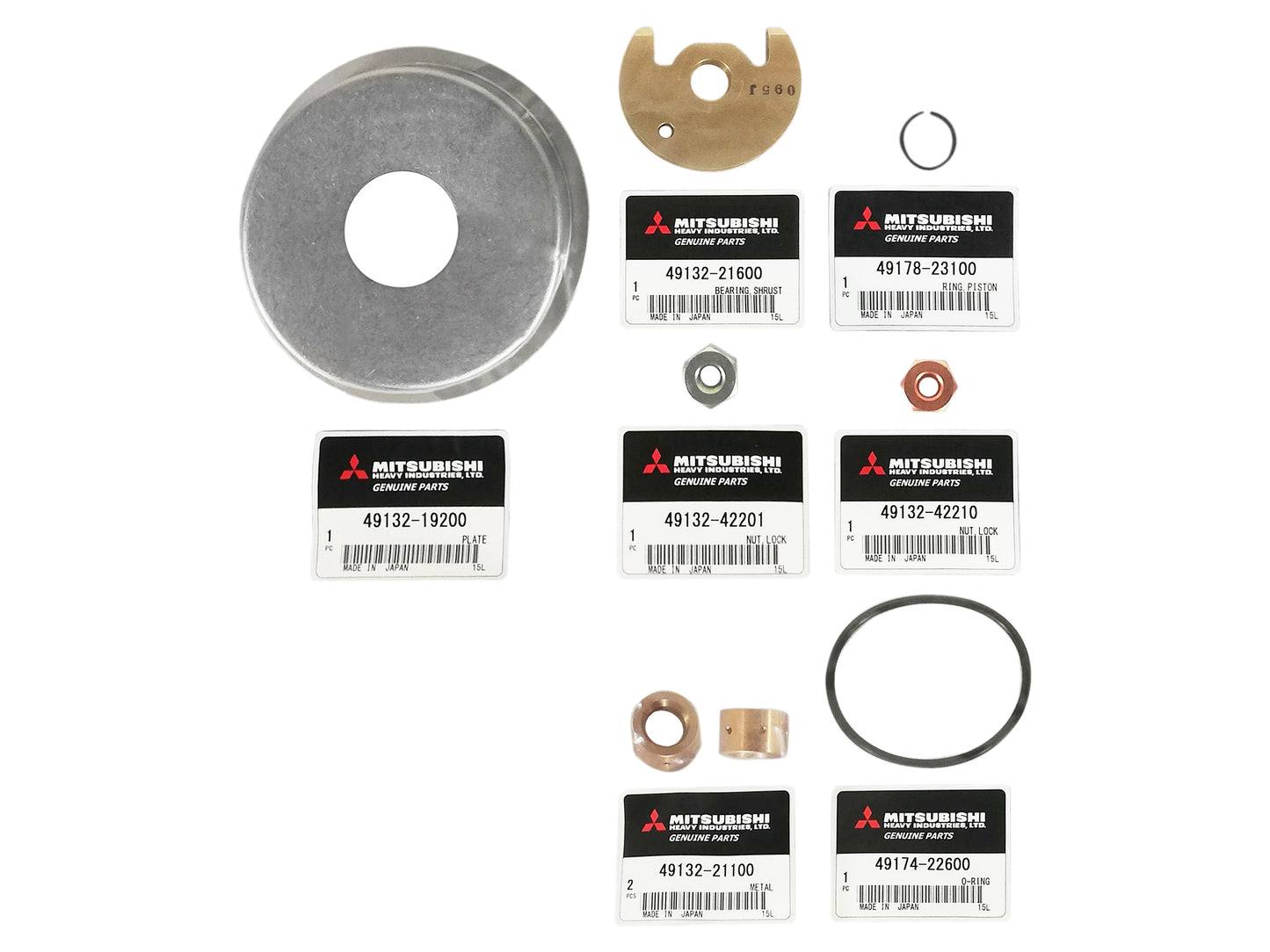 NUEVO OEM Mitsubishi TD09 Kit de reparación Caterpillar Guascor F/SF180TA L6 49132-80010