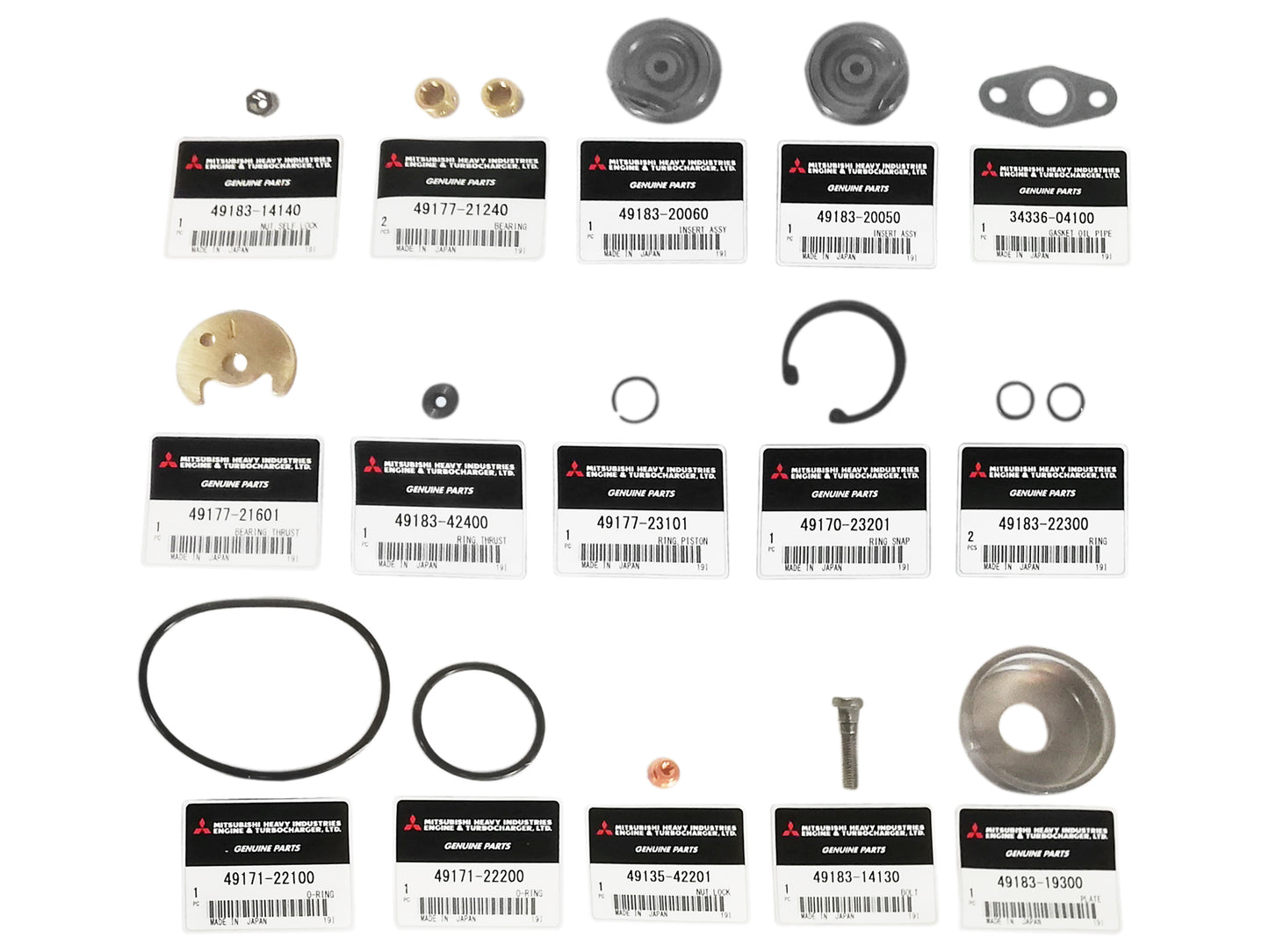 NEW MHI TD04 Repair Kit Fuso Truck Bus 4.9L 4M50T Kubota 3.8L V3800 49189-80000