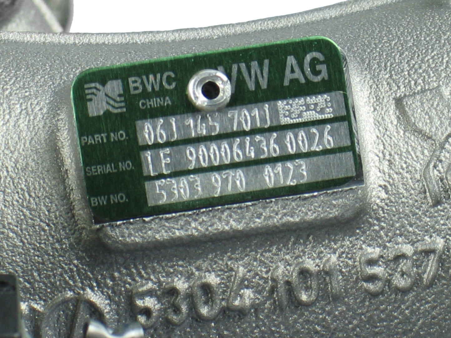 VW Bora Jetta Audi Cars 1.8 TFSI Engine 53039700123 NEW OEM BorgWarner K03 Turbo - TurboTurbos