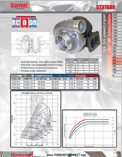 NUEVO OEM Garrett GT3788R Turbo Upgrade Rodamiento de bolas refrigerado por agua y aceite 772719-5001S