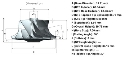 NUEVO camión Cummins 6CT MFS4007C de Freightliner de la rueda del compresor del billete de HX40W Turbo