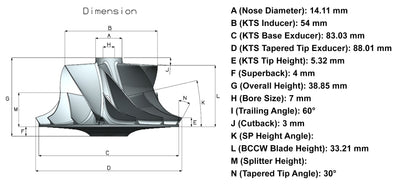 NEW H1C Turbo Billet Compressor Wheel Dodge 5.9L 6BTA Volvo 7.0L TD73ES MFS4008C