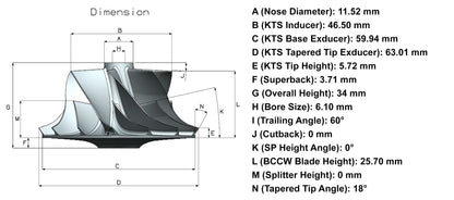 NEW RHF55 Turbo Billet Compressor Wheel Subaru Impreza WRX STI EJ20 MFS5524C