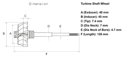 NEW K03 Turbine Wheel Audi A4 S4 A6 S6 2.0L TFSI langs along Engine 53031205036