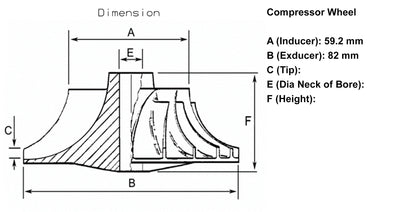NEW GT3782VA Turbo Compressor Wheel Ford 6.0L Power Stroke Diesel 722142-0020