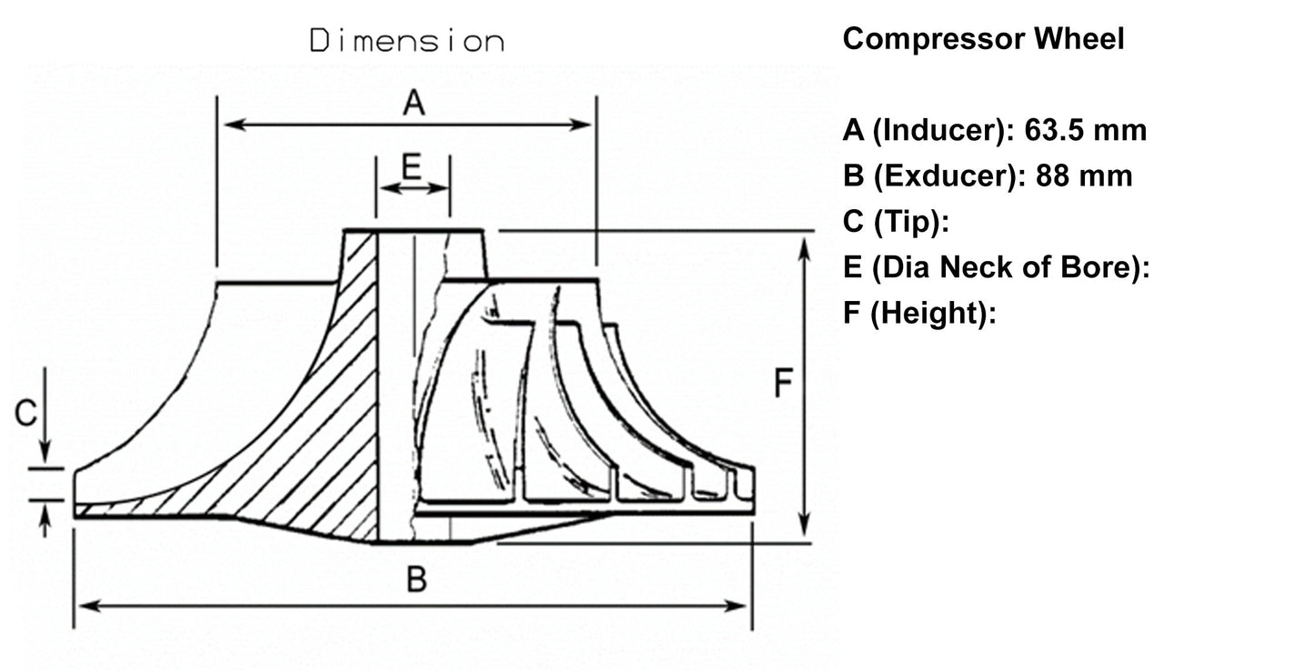 NEW GT3788VA Turbo Compressor Wheel Chevy GMC 6.6L Duramax Diesel 717079-0002
