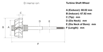 NEW GTA35 Turbine Wheel John Deere 8.1L 6081HFN02 Natural Gas Engine 712462-0002