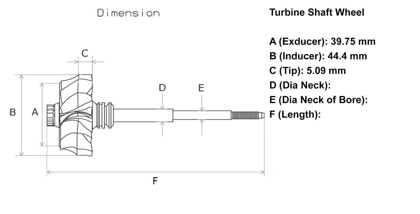 NEW GT1849V Turbine Wheel Mercedes-Benz Sprinter 2.2L OM611 Engine 704580-0001