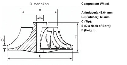 NUEVA rueda del compresor del turbocompresor TB03 446340-0001