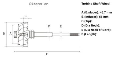 NEW RHF55V Turbo Turbine Wheel Isuzu Truck GMC W-Series 4HK1 5.2L VIET VIFH VIGT