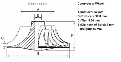 NUEVO HE451VE Billet Compresor Rueda Mack MD13 Volvo D13 Motor 3767706 3773446
