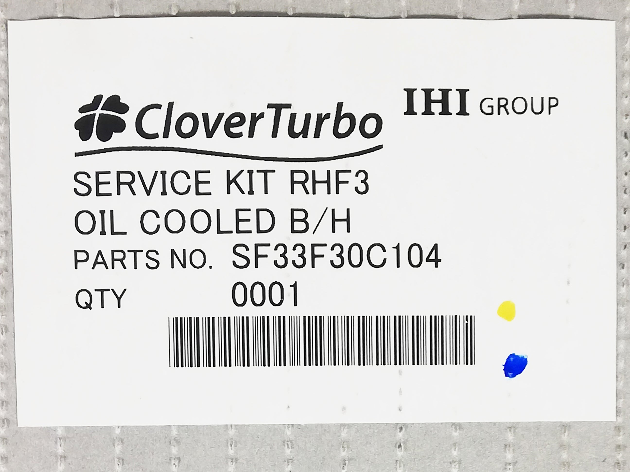 NEW OEM IHI RHF3 Repair Kit Kubota Bobcat Shibaura SF33F30C104